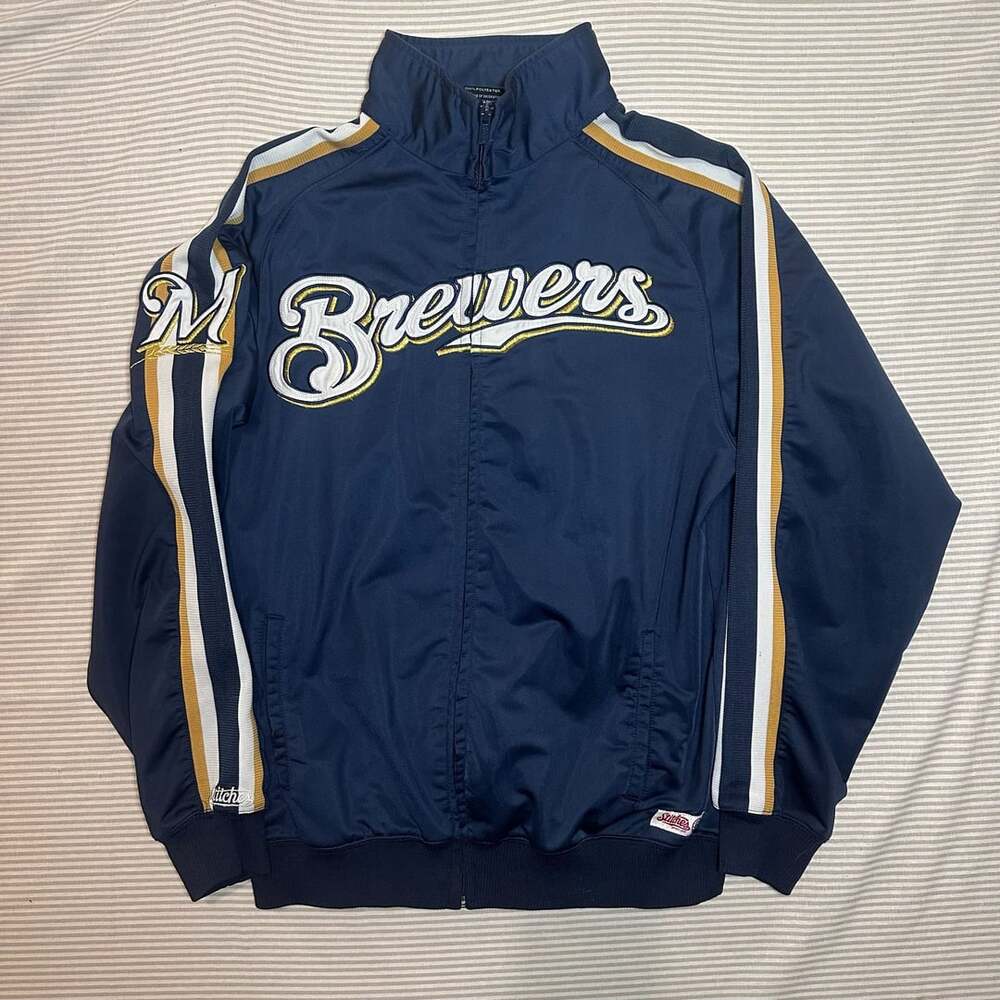 Stitches Milwaukee Brewers Track Jacket